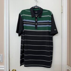 VUGA Men's Green Black Golf Polo Short Sleeve Shirt, Size XL